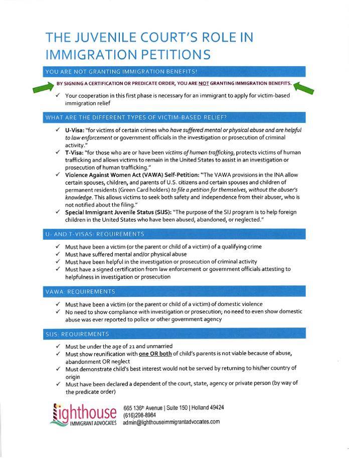 The Juvenile Court's Role in Immigration Petitions